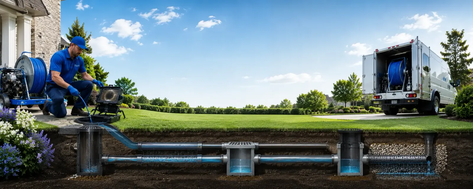 Outdoor drain cleaning information for Lansing, WV